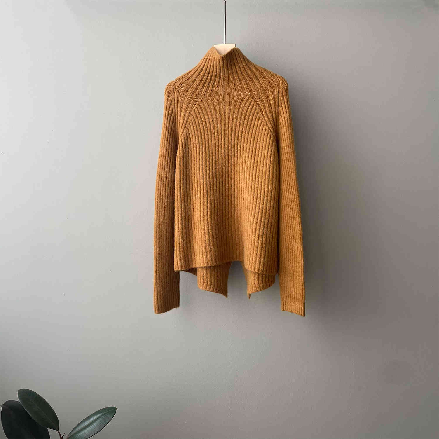 COZOK Thousand Cashmere Yarn Turtleneck Women's Winter Korean Leisure Pit Stripe Knitting Top Women's P862 210521