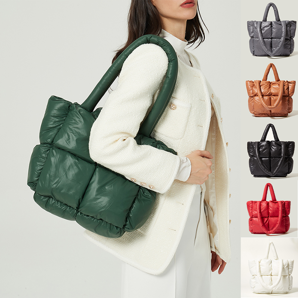 Winter Down Cotton Bag Fashion Large Tote Padded Handbags Designer Quilted Women Shoulder Bags Luxury Nylon Solid Color Handbag Purse, Red
Winter Down Cotton Bag Fashion Large Tote Padded Handbags Designer Quilted Women Shoulder Bags Luxury Nylon Solid Color Handbag Purse, Red