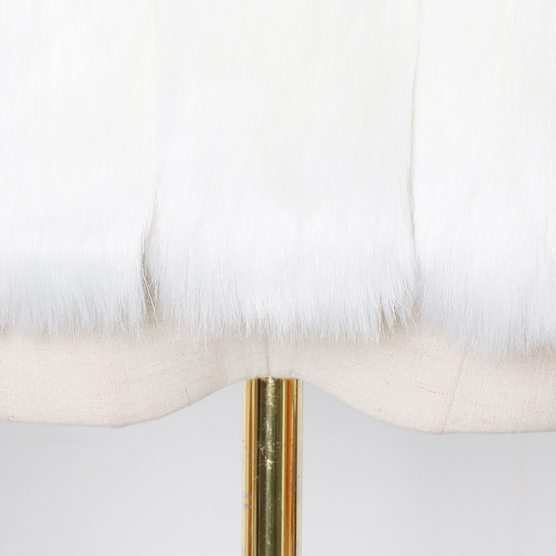 TWOTWINSTYLE Korean Patchwork Fluff Jacket For Women Lapel Long Sleeve Elegant White Thick Jackets Female Fashion Clothing 210517