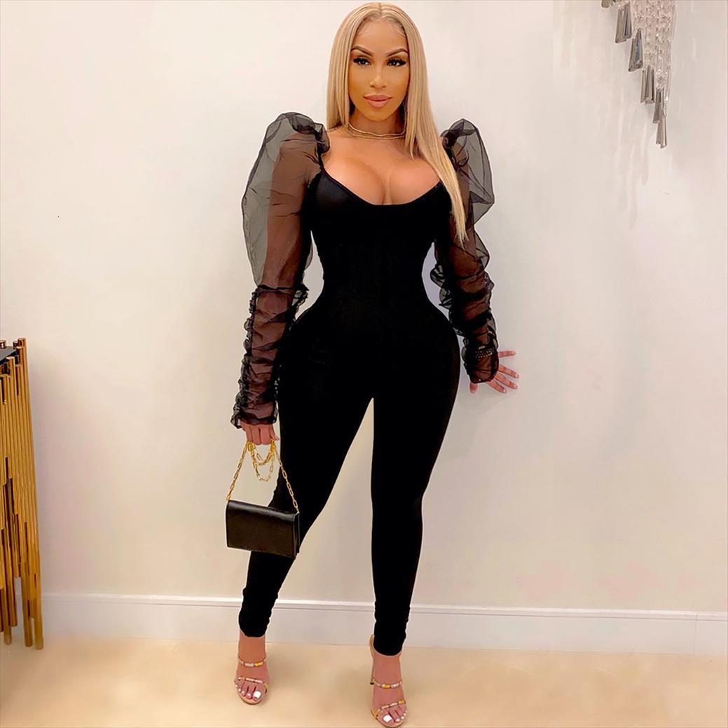 elegant mesh puff sleeve womens jumpsuit skinny bodycon party club one piece outfits overalls for women, Black;white
elegant mesh puff sleeve womens jumpsuit skinny bodycon party club one piece outfits overalls for women, Black;white