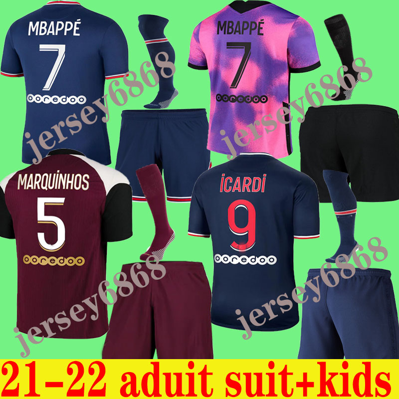 MBAPPE KEAN soccer jersey 21 22 Maillots de football shirts 2021 2022 MARQUINHOS VERRATTI KIMPEMBE men kids sets uniforms enfants fourth adult kits with socks, Blue
MBAPPE KEAN soccer jersey 21 22 Maillots de football shirts 2021 2022 MARQUINHOS VERRATTI KIMPEMBE men kids sets uniforms enfants fourth adult kits with socks, Blue