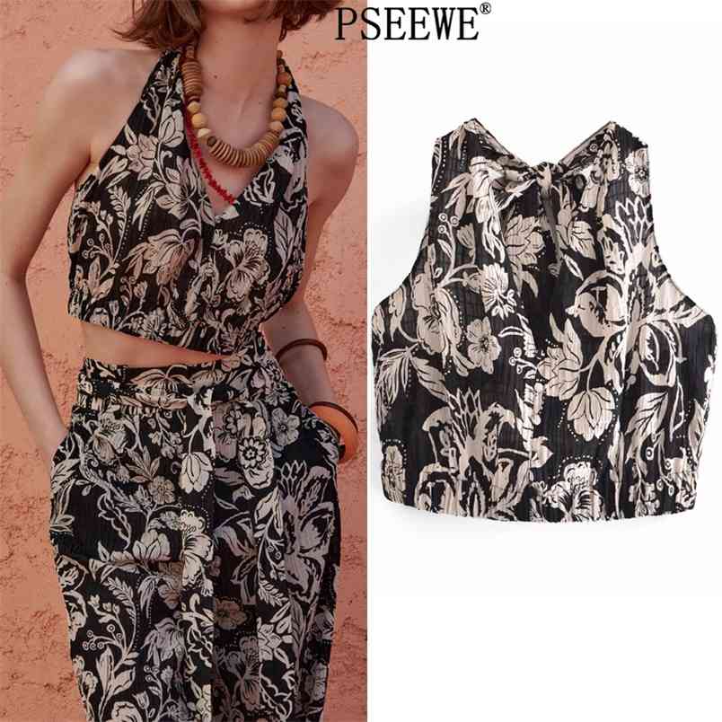 Women Blouse Knotted Black Print Crop Top Female Vintage Wide Straps Eastic Hem Sleeveless Woman Summer Blouses 210519
Women Blouse Knotted Black Print Crop Top Female Vintage Wide Straps Eastic Hem Sleeveless Woman Summer Blouses 210519