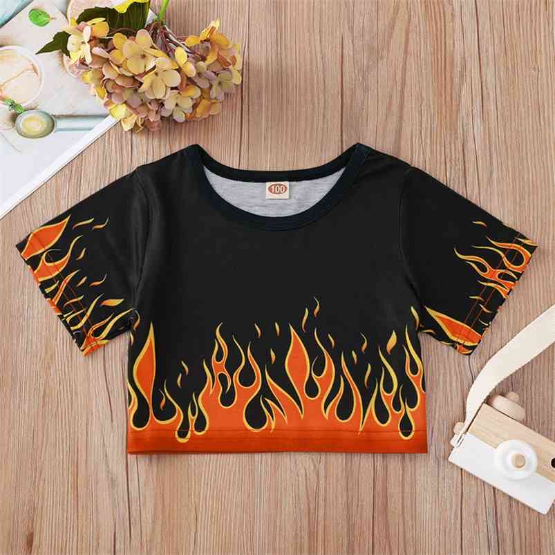 Summer Children Short Sleeve O Neck Print Fire Loose Cute Baby Girl Or Boys T-shirt 3-10T 210629, Black
Summer Children Short Sleeve O Neck Print Fire Loose Cute Baby Girl Or Boys T-shirt 3-10T 210629, Black