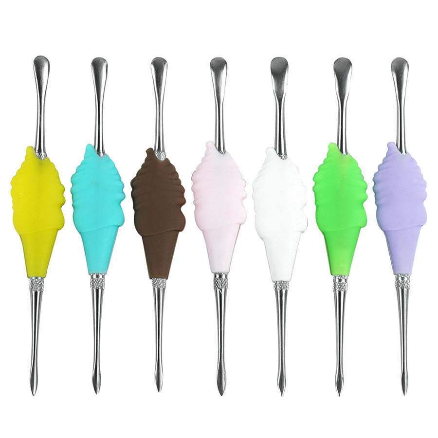 Dab tool metal wax tools dabs kits smoking accessories use for glass bong silicone pipe Ice cream shape
Dab tool metal wax tools dabs kits smoking accessories use for glass bong silicone pipe Ice cream shape
