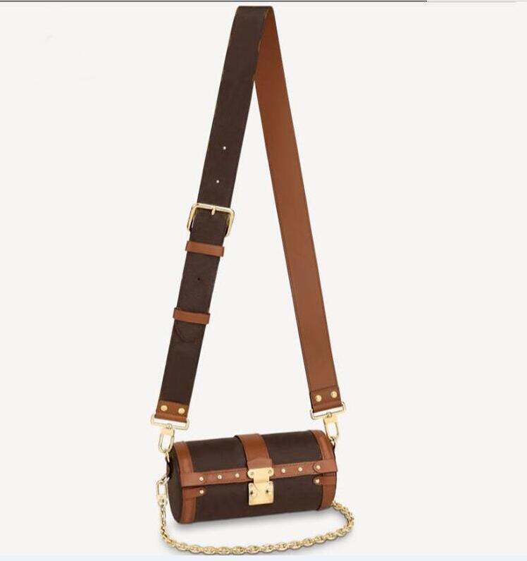 Vintage Printing Genuine Leather top-papillon trunk Cylinder bags Summer fashion trends Purse Detachable strap Clutch Gold Chains two Straps
Vintage Printing Genuine Leather top-papillon trunk Cylinder bags Summer fashion trends Purse Detachable strap Clutch Gold Chains two Straps