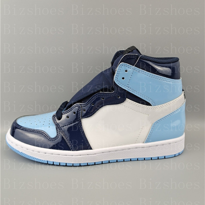 1 High OG Blue Chill Shoe White Obsidian UNC patent leather Mens Basketball Shoes, 01
1 High OG Blue Chill Shoe White Obsidian UNC patent leather Mens Basketball Shoes, 01