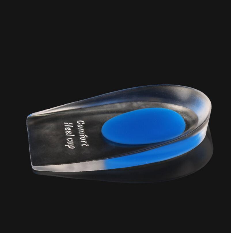 500pcs fashion Silicone Gel Insoles Heel Pad Foot Care Cups Calcaneal Spur Elastic Care Half Insole
