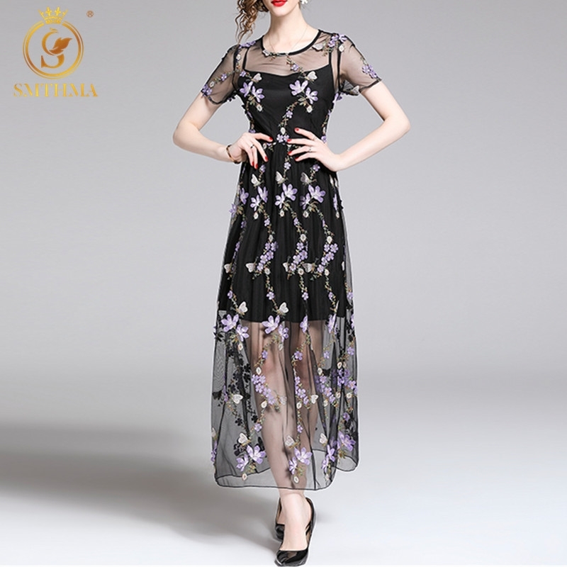 Arrival Women Mesh Three-Dimensional Flowers Summer Dress Elegant Short Sleeve Party Midi Long Vestidos 210520, Photo color
Arrival Women Mesh Three-Dimensional Flowers Summer Dress Elegant Short Sleeve Party Midi Long Vestidos 210520, Photo color