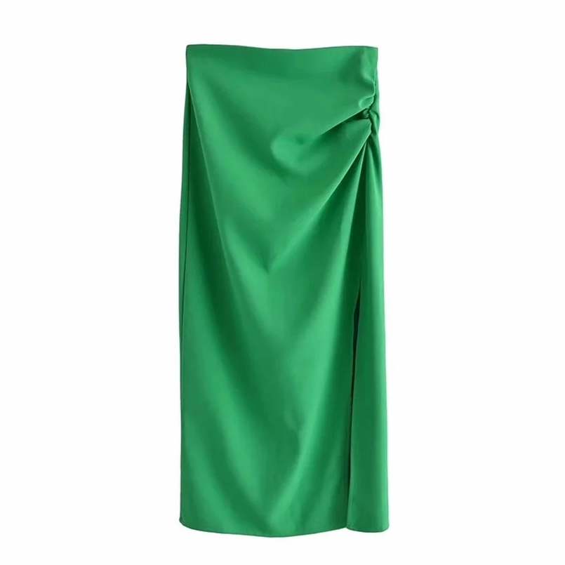 TRAF Za Green Long Skirts Woman High Waist Pencil Women Elegant Pleats Midi White Black Summer With Side Slit 210708, White skirt
TRAF Za Green Long Skirts Woman High Waist Pencil Women Elegant Pleats Midi White Black Summer With Side Slit 210708, White skirt