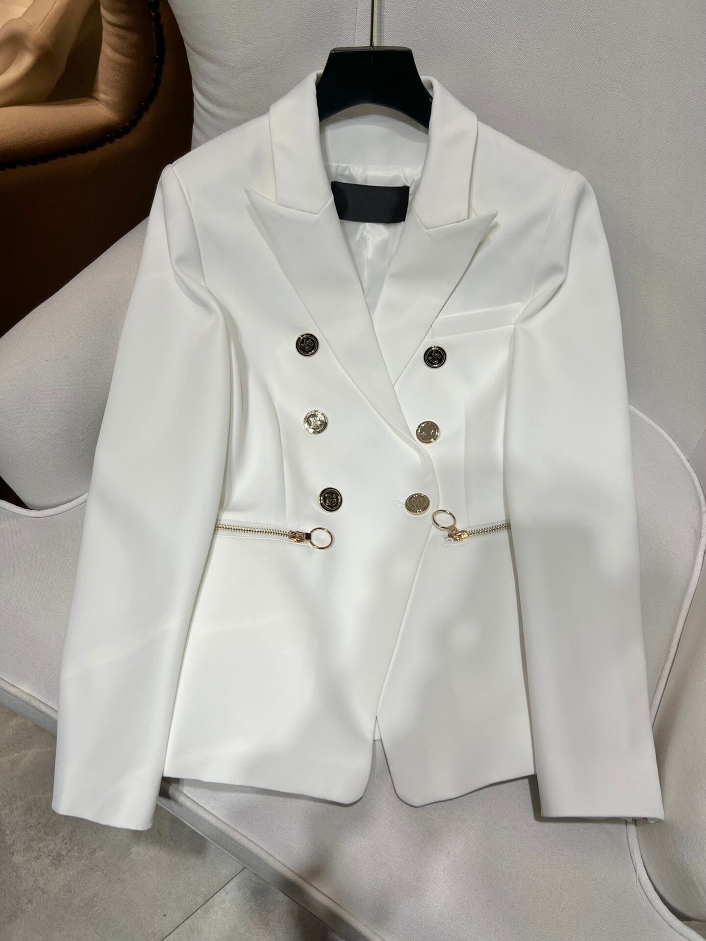 Fashion Women Clothes Blazers High Quality Womens Suits Coat Designer Ladies Clothing Jacket 2 Colors Size -XL ba0102, White 
Fashion Women Clothes Blazers High Quality Womens Suits Coat Designer Ladies Clothing Jacket 2 Colors Size -XL ba0102, White