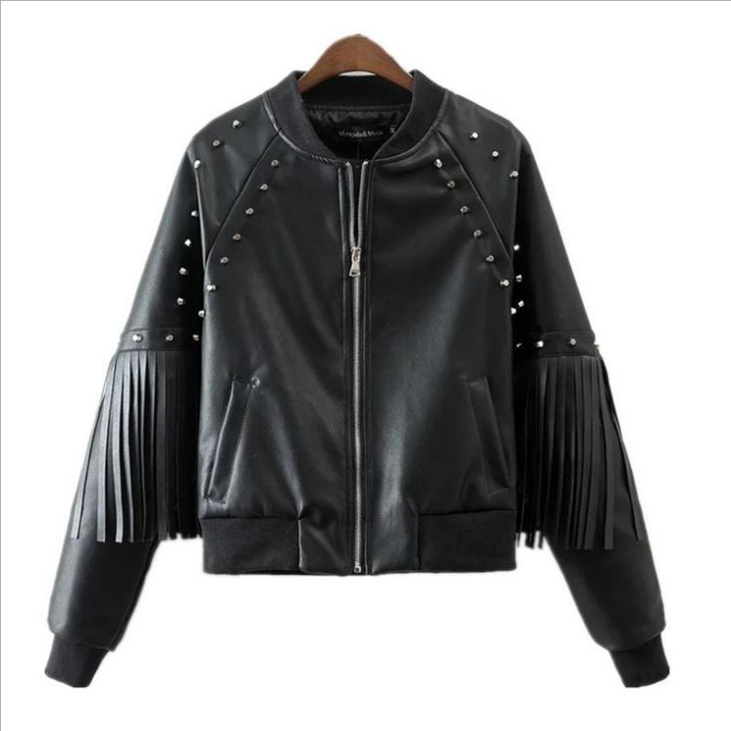 Women' Leather & Faux 2021 Spring Autumn Fashion Rivet PU Jacket Female Casual Coat Tassel Zippers Outwear Jackets L1022, Black
Women' Leather & Faux 2021 Spring Autumn Fashion Rivet PU Jacket Female Casual Coat Tassel Zippers Outwear Jackets L1022, Black