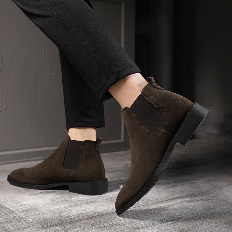 Chaussures hommes men shoes chelsea boots fashion Classic comfortable Casual faux suede Bottes pour hommes Botines ankle DH461