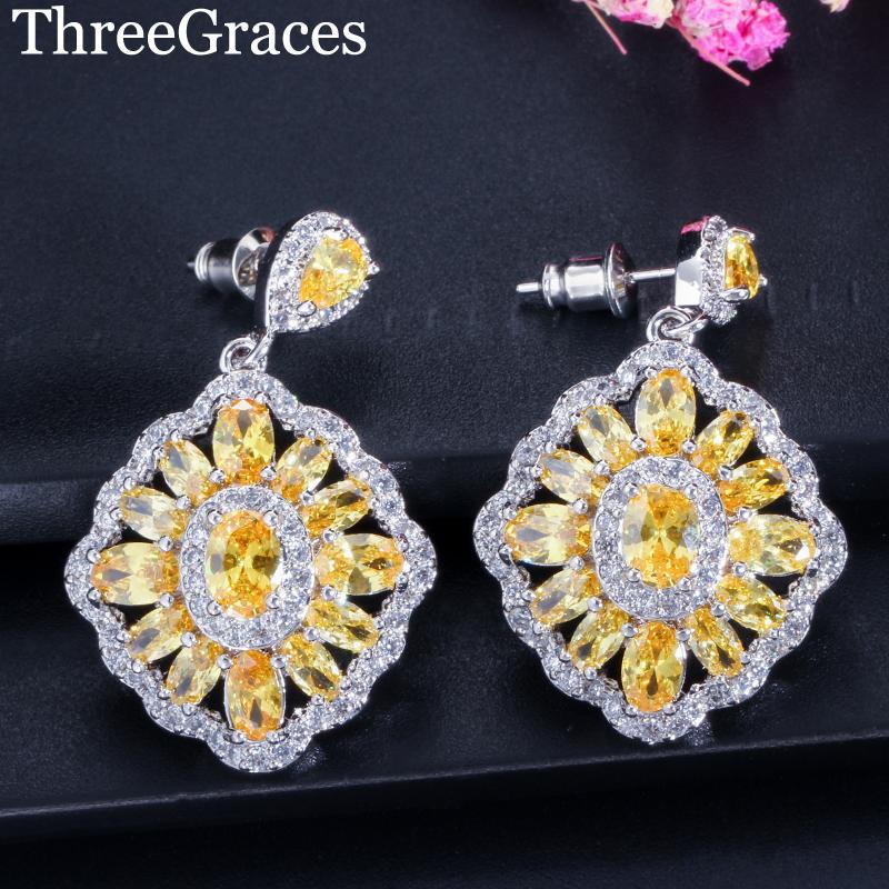 Dangle & Chandelier ThreeGraces Luxury Gold Color Bridal Custume Jewelry Clear Cubic Zirconia Stone Drop Wedding Earrings For Women ER253, Silver
Dangle & Chandelier ThreeGraces Luxury Gold Color Bridal Custume Jewelry Clear Cubic Zirconia Stone Drop Wedding Earrings For Women ER253, Silver