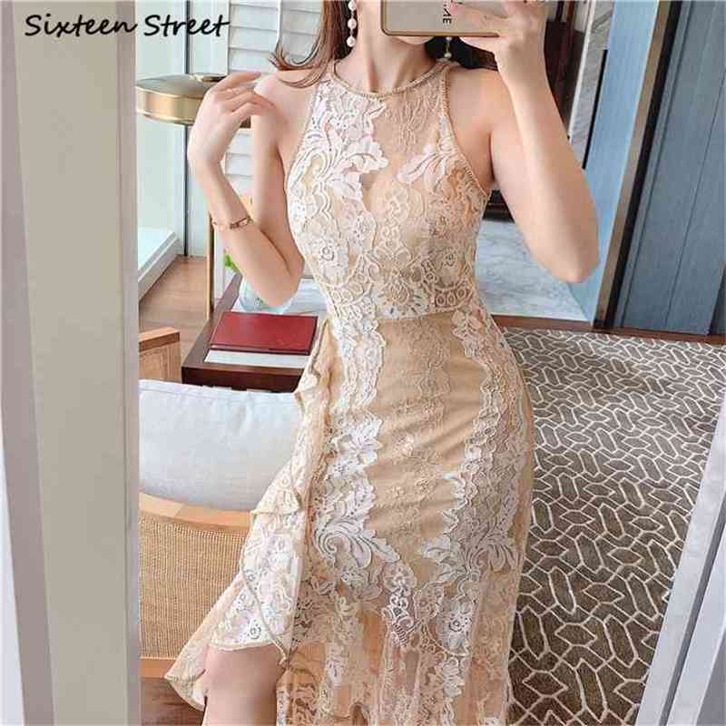 Sleeveless Lace Dress Woman Vintage Summer Diamond Embrace Ruffles Vestido Female Luxury Party es Clothing 210603, Brown
Sleeveless Lace Dress Woman Vintage Summer Diamond Embrace Ruffles Vestido Female Luxury Party es Clothing 210603, Brown
