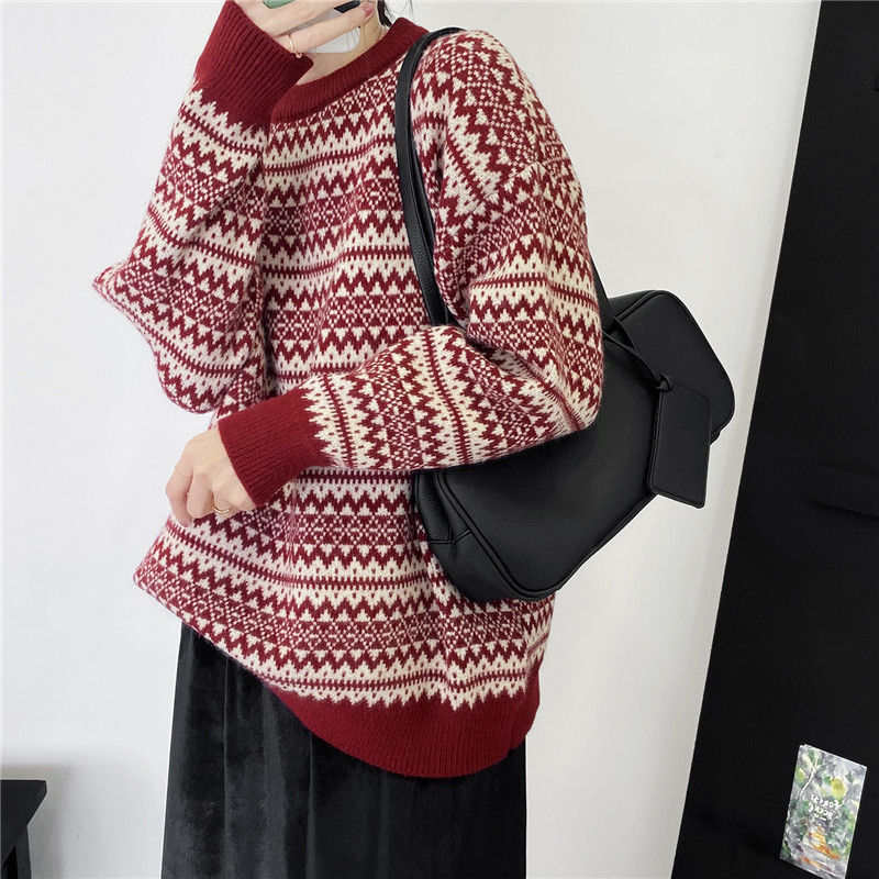 Fashion Retro Contrast Casual Pullover Sweater Women Autumn Winter Simple Lazy Wind Oversize Outer Wear Knitted Tops 210520, Gray
Fashion Retro Contrast Casual Pullover Sweater Women Autumn Winter Simple Lazy Wind Oversize Outer Wear Knitted Tops 210520, Gray