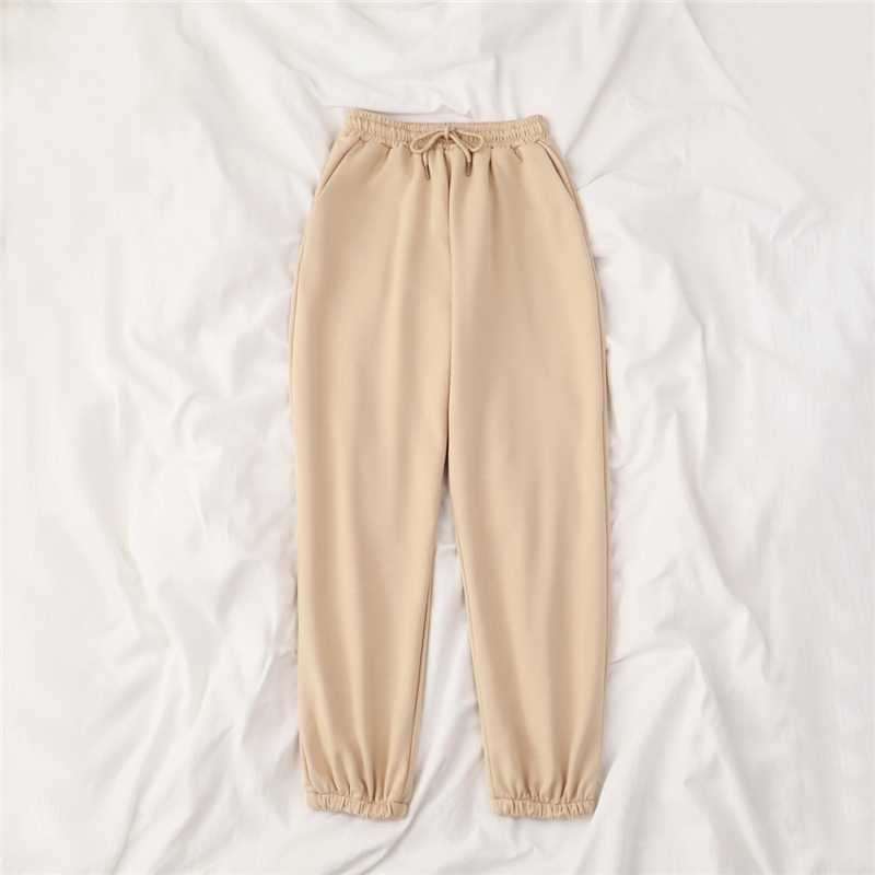 Mooirue Summer Autumn Women Harem Pants Cotton Purple Gray Kahkai Blue Sweat Pants Bottom 210706