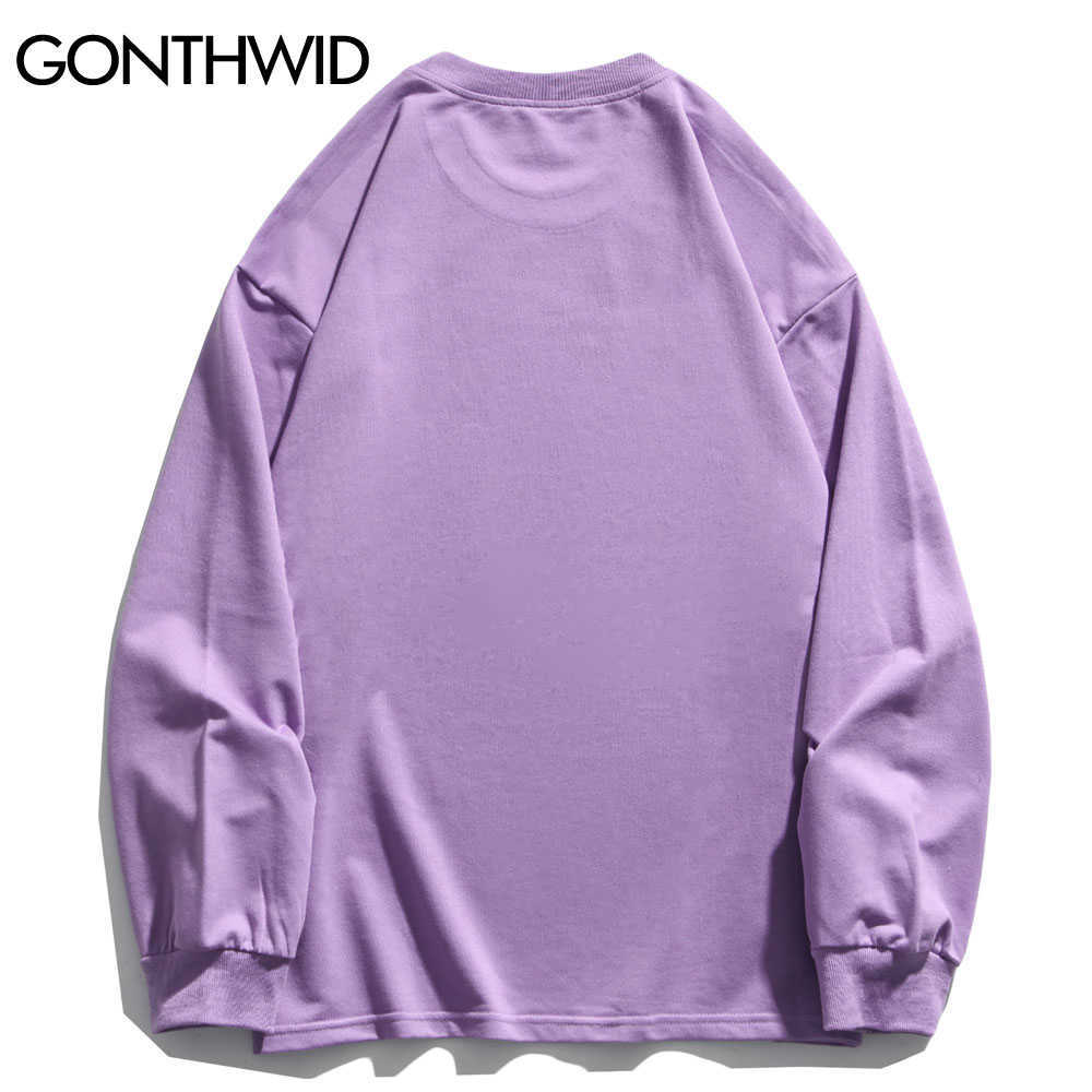GONTHWID Long Sleeve T-Shirts Japanese Anime Cartoon Print Tshirts Harajuku Streetwear Hip Hop Hipster Casual Loose Tees Tops 210629