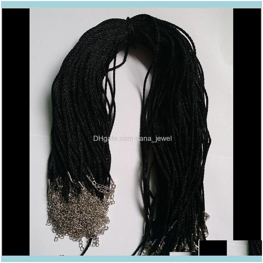 Wire Jewelry Findings & Components Jewelry100Pcs Black Satin Silk Necklace Cord 2.0Mm/18With 2 Extension Chain Lead&Nickel Drop Delivery 202
Wire Jewelry Findings & Components Jewelry100Pcs Black Satin Silk Necklace Cord 2.0Mm/18With 2 Extension Chain Lead&Nickel Drop Delivery 202