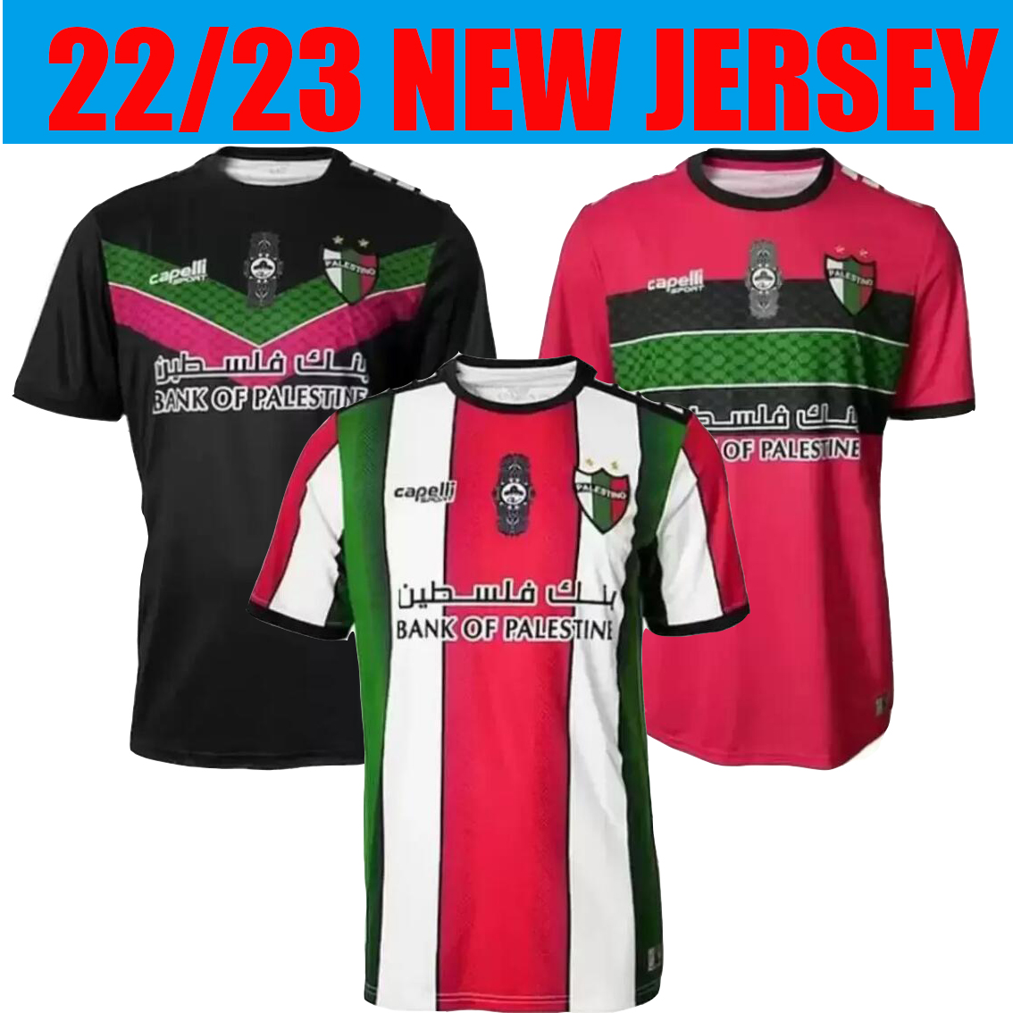 2022 2023 Palestine soccer Jerseys 22 23 thai quality survetement Palestinian Palestinians Palestino ROSENDE Football Shirt
2022 2023 Palestine soccer Jerseys 22 23 thai quality survetement Palestinian Palestinians Palestino ROSENDE Football Shirt