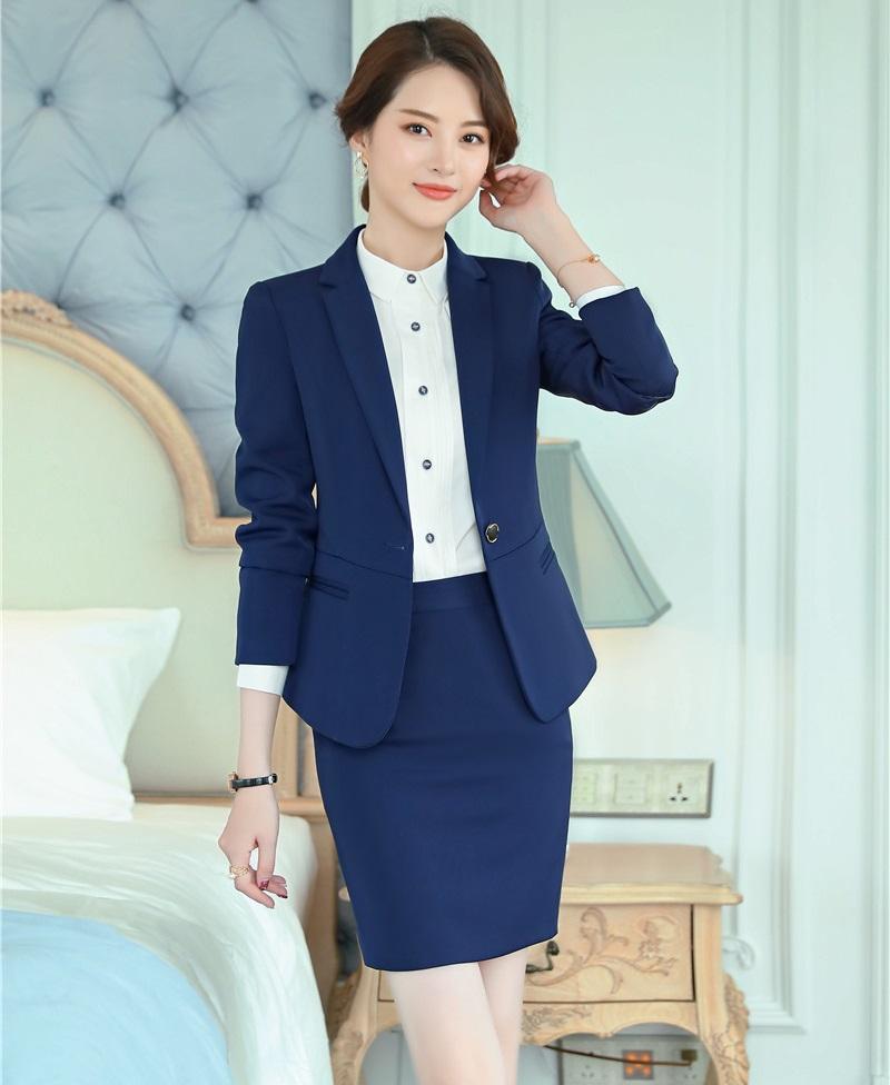 Women' Suits & Blazers Formal Blazer Women Business With Skirt And Jacket Sets Ladies Work Wear Office Uniform Styles Navy Blue, Black
Women' Suits & Blazers Formal Blazer Women Business With Skirt And Jacket Sets Ladies Work Wear Office Uniform Styles Navy Blue, Black