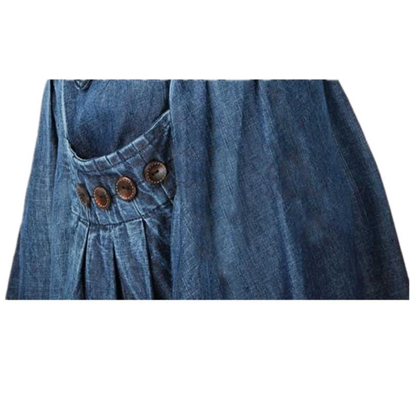 TIYIHAILEY Fashion Denim All-match Loose Casual Jeans Skirt Elastic Waist Long For Women With Belt S-3XL 210621