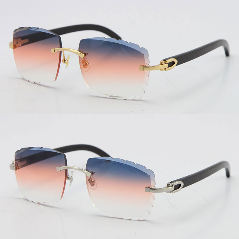 Selling 3524012 Rimless Original Black Buffalo Horn Sunglasses carving Lens Unisex driving glasses C Decoration gold metal frame Eyewear male and female
Selling 3524012 Rimless Original Black Buffalo Horn Sunglasses carving Lens Unisex driving glasses C Decoration gold metal frame Eyewear male and female