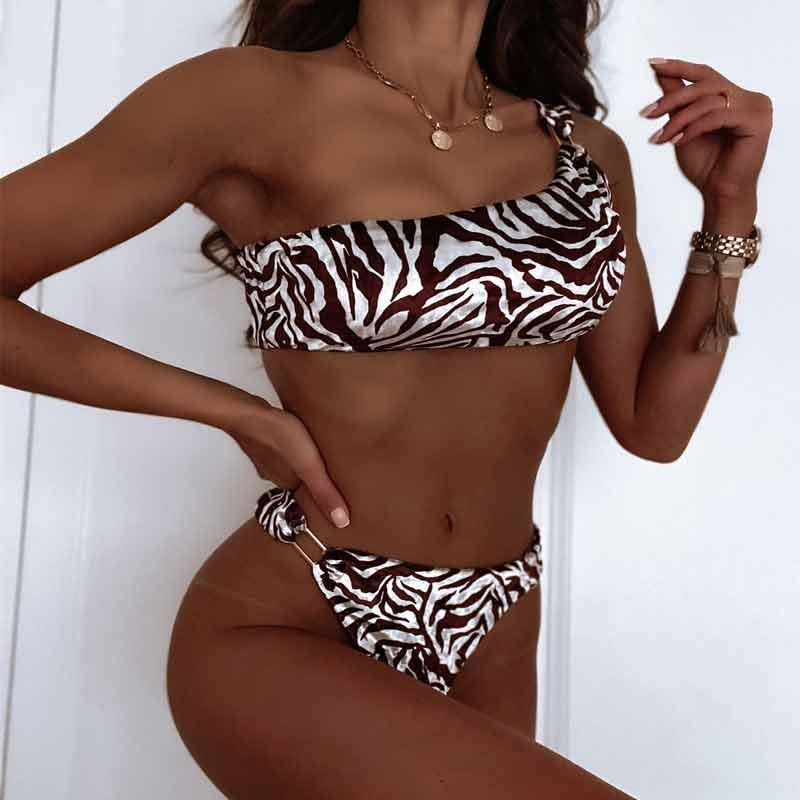 Women' Swimwear Fashion Beachwear One Shoulder Bikinis Low Waist Thong Sexy Swimsuit Patchwork Print Women Summer Bikini Set, 02
Women' Swimwear Fashion Beachwear One Shoulder Bikinis Low Waist Thong Sexy Swimsuit Patchwork Print Women Summer Bikini Set, 02