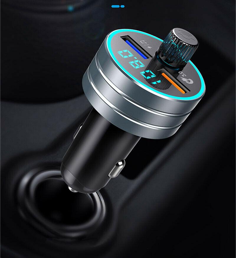 & MP4 Players C1 Multi-function Quick Charge 3.0 Wireless Bluetooth Handsfree FM Transmitter MP3 Player Dual USB Charger Car Kit