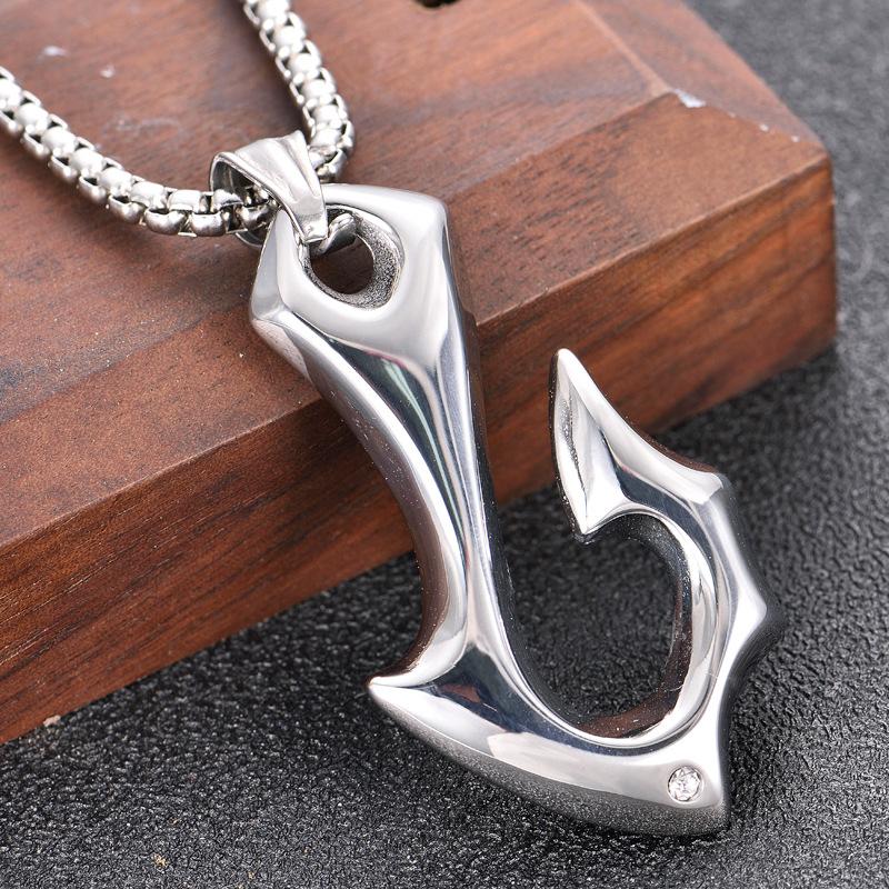 Pendant Necklaces Black Gothic Stainless Steel Stylish Fired Shape Necklace For Men Male Punk Jewelry, Silver
Pendant Necklaces Black Gothic Stainless Steel Stylish Fired Shape Necklace For Men Male Punk Jewelry, Silver