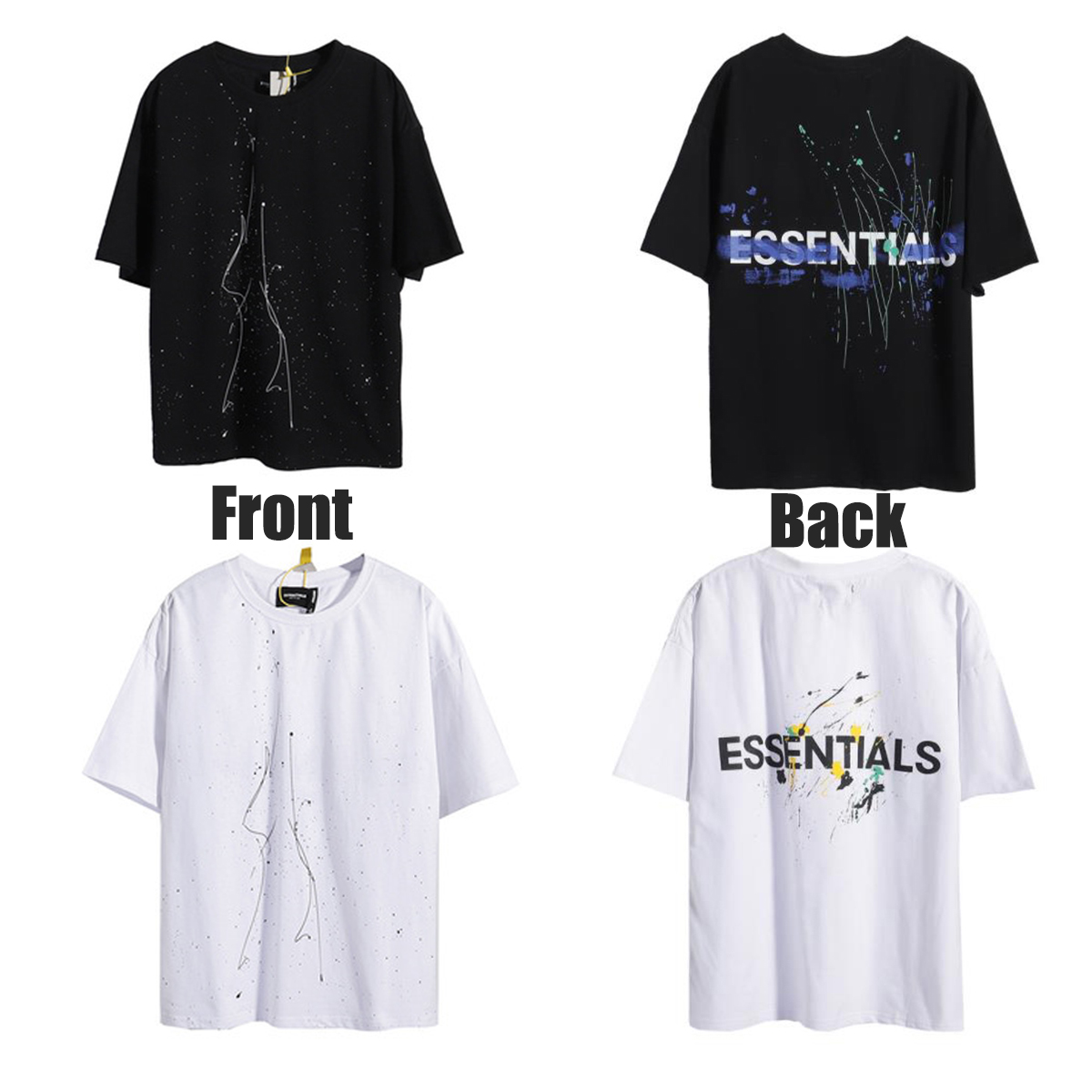 2021 Essentials T Shirt Tie Dye Leisure Tee Double-sided Printing Letters Trends Fear Of God Fog Tshirt Mens Womens Designers Short Sleeve, White;black
2021 Essentials T Shirt Tie Dye Leisure Tee Double-sided Printing Letters Trends Fear Of God Fog Tshirt Mens Womens Designers Short Sleeve, White;black