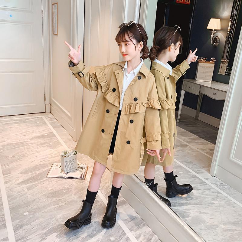 Coat Kids Girls Trench Coats Double Breasted Jacket For Khaki Ruffles Christmas Windbreaker Spring Autumn Teens Outerwear, Blue;gray
Coat Kids Girls Trench Coats Double Breasted Jacket For Khaki Ruffles Christmas Windbreaker Spring Autumn Teens Outerwear, Blue;gray
