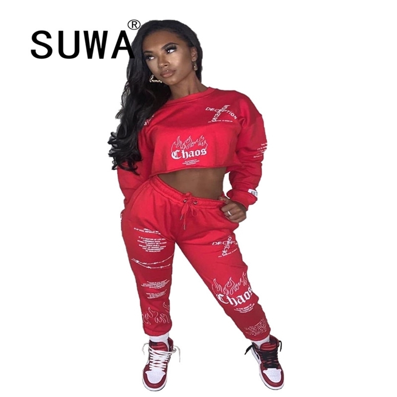 Recommend Style Tracksuit Women Two Piece Sets Trendy Chic Letter Print Long Sleeve Crop Top Tunic Joggers Pants Sportswear 210525, Black
Recommend Style Tracksuit Women Two Piece Sets Trendy Chic Letter Print Long Sleeve Crop Top Tunic Joggers Pants Sportswear 210525, Black