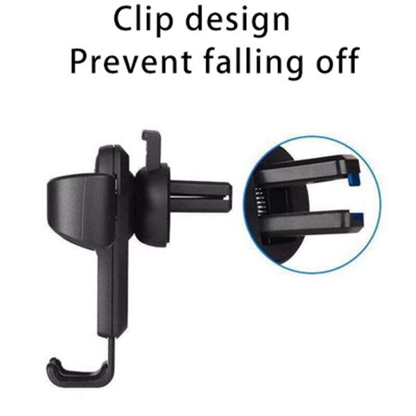 Automatic Locking Gravity Universal Air Vent GPS Cell Phone Holder Car Mount Stand Grille Buckle Type Compatible with All Apple iP