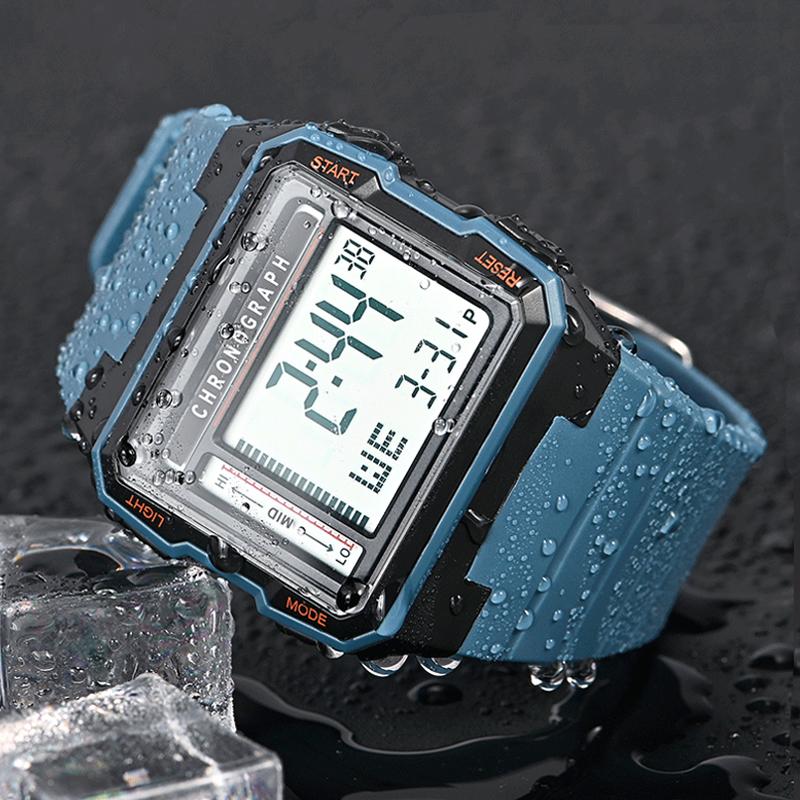 Wristwatches Reloj Hombre Digital Watches Men Luxury Waterproof Sport Watch For Rectangular Big Dial Timer LED Electronic Wristwatch Man, Gray
Wristwatches Reloj Hombre Digital Watches Men Luxury Waterproof Sport Watch For Rectangular Big Dial Timer LED Electronic Wristwatch Man, Gray