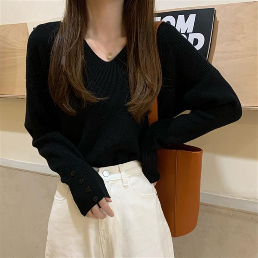 jlong womens autumn knitted sweaters v neck bottoming female casual solid color sweater, White;black
jlong womens autumn knitted sweaters v neck bottoming female casual solid color sweater, White;black