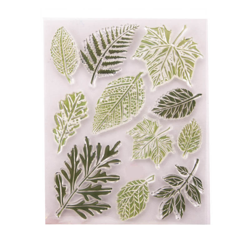 1Pcs Clear Stamp Transparent Paper Card Crafts DIY Scrapbooking Leaf Stamps Card Making Decorative TPR Photo Album Decor