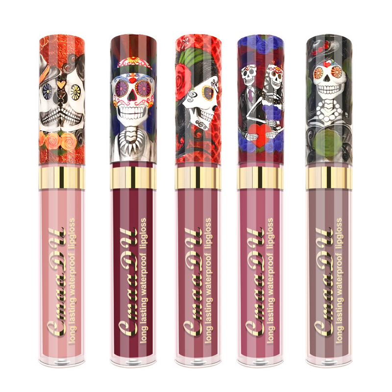 Women fashion matte lipsticks 6 colors metal pearly skull single lip gloss makeup lipstick with box, Picture colors
Women fashion matte lipsticks 6 colors metal pearly skull single lip gloss makeup lipstick with box, Picture colors