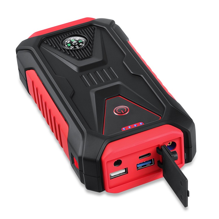 Portable Car Jump Starter 2000A Peak 28000mAh Vehicle Battery Starting Tools Multifunctional Emergency Outdoor Mobile Power Supply With Compass and Sa