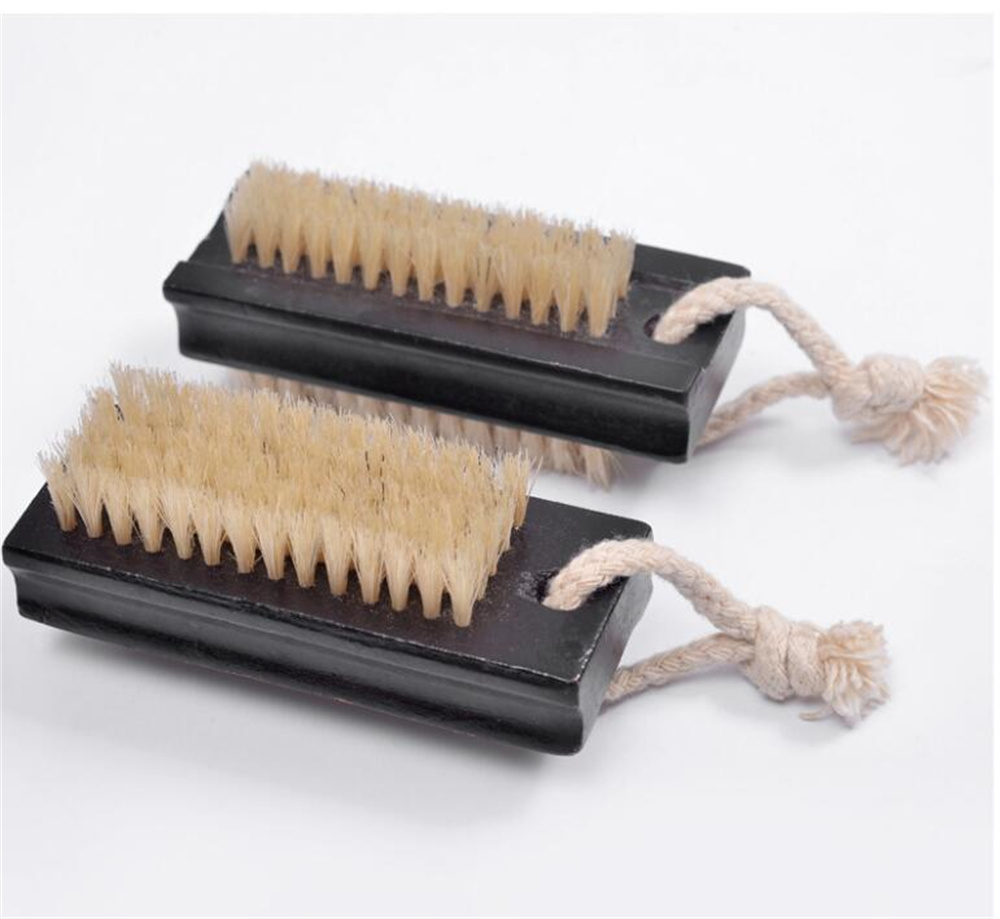 Factory Natural Pig Bristle Nail Brush Finger Hand & Foot for Cleaning Fingernail and Toenail
