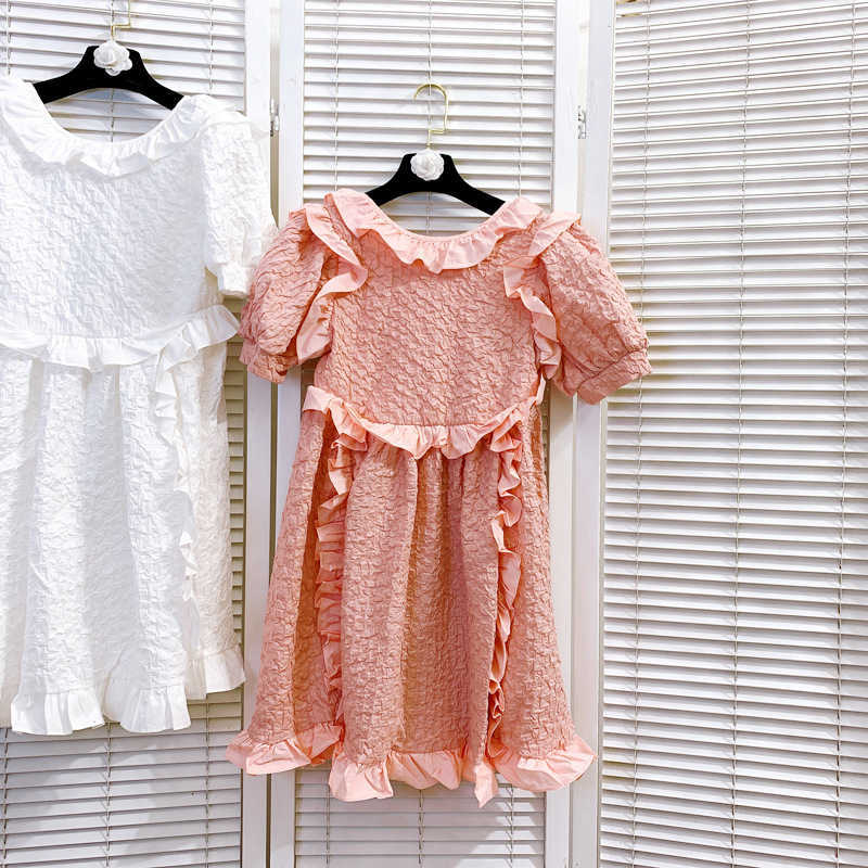 DEAT Women Dress Round Neck Short sleeve Arrivals Lady Sexy Fashion Spring Summer 11D650 210709