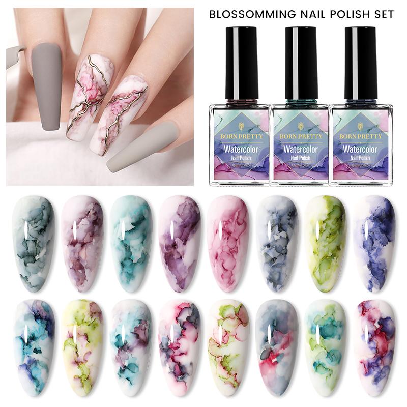 Watercolor Ink Nail Gel Polish Set Marble Blossoming Smoke Base No Wipe Top Coat Art Paint, 2pcs set 2
Watercolor Ink Nail Gel Polish Set Marble Blossoming Smoke Base No Wipe Top Coat Art Paint, 2pcs set 2