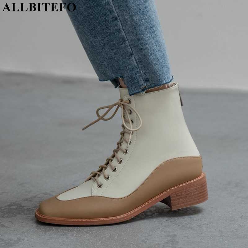 ALLBITEFO soft natural genuine leather women boots heels shoes fashion leisure thick heel ankle boots shoes motocycle boots 210611, As picture
ALLBITEFO soft natural genuine leather women boots heels shoes fashion leisure thick heel ankle boots shoes motocycle boots 210611, As picture