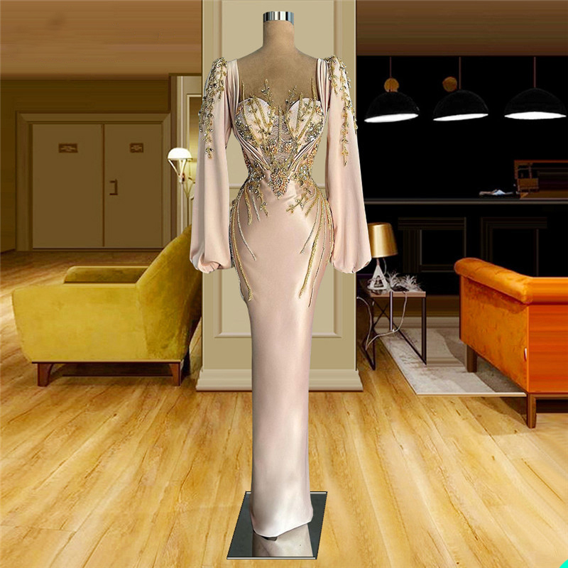 Elegant Wedding Dresses Long Sleeves V Neck Beading Bridal Gowns Floor Length Marriage Robe de mariee, Champagne
Elegant Wedding Dresses Long Sleeves V Neck Beading Bridal Gowns Floor Length Marriage Robe de mariee, Champagne