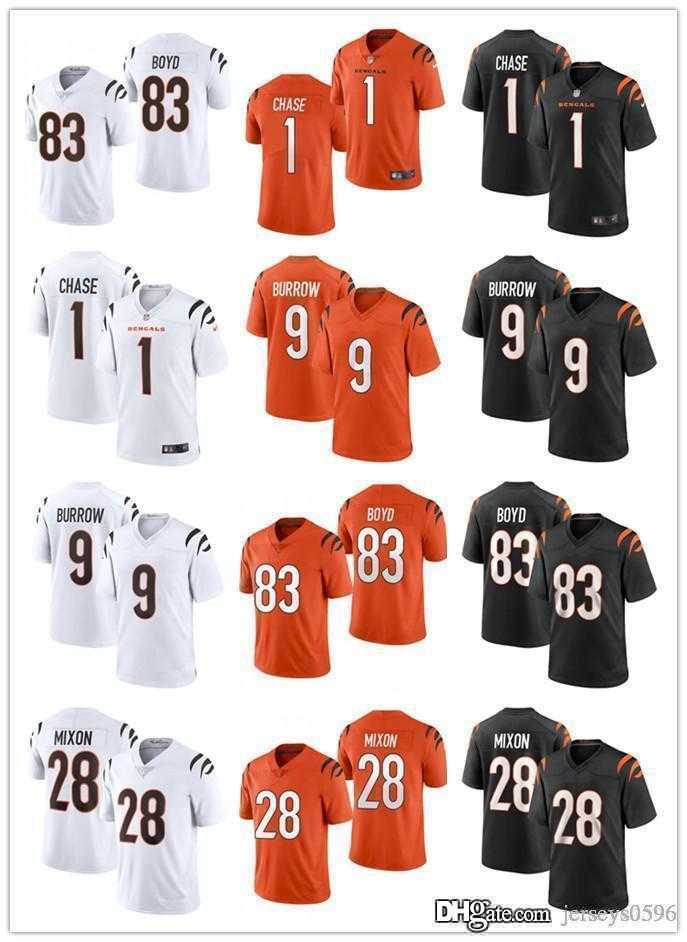 Men Women CincinnatiBengalsjersey 9 Joe Burrow 1 Ja'Marr Chase 28 Joe Mixon 83 Tyler Boyd 85 Tee Higgins Football Jerseys, Color
Men Women CincinnatiBengalsjersey 9 Joe Burrow 1 Ja'Marr Chase 28 Joe Mixon 83 Tyler Boyd 85 Tee Higgins Football Jerseys, Color