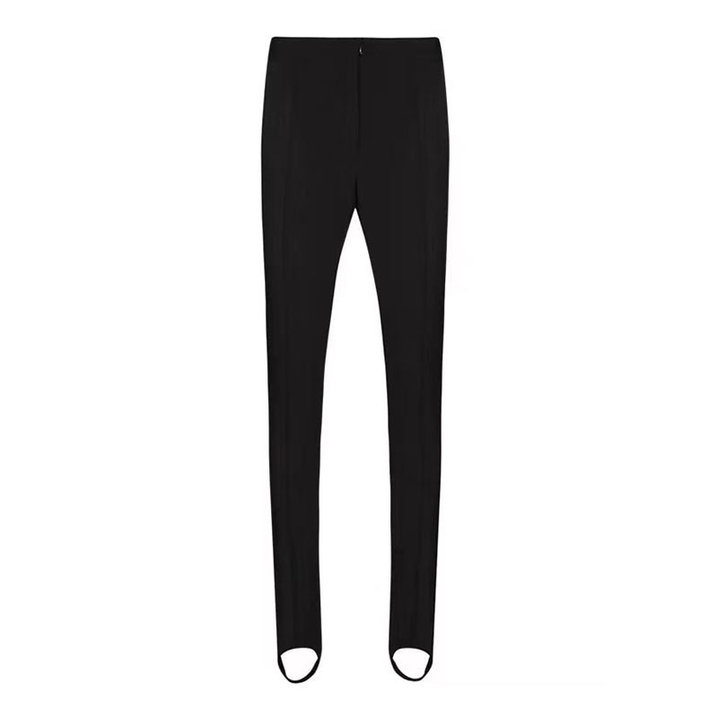 VGH Black Casual Trousers For Women High Waist Minimalist Solid Full Length Pencil Pants Female New Spring Fashion Clothing 210421
