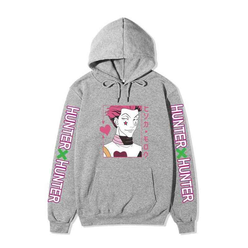 Anime Hunter X Hunter Hisoka Long Sleeve Hoodie Harajuku Hoodie Sweatshirt Unisex Tops H1227
