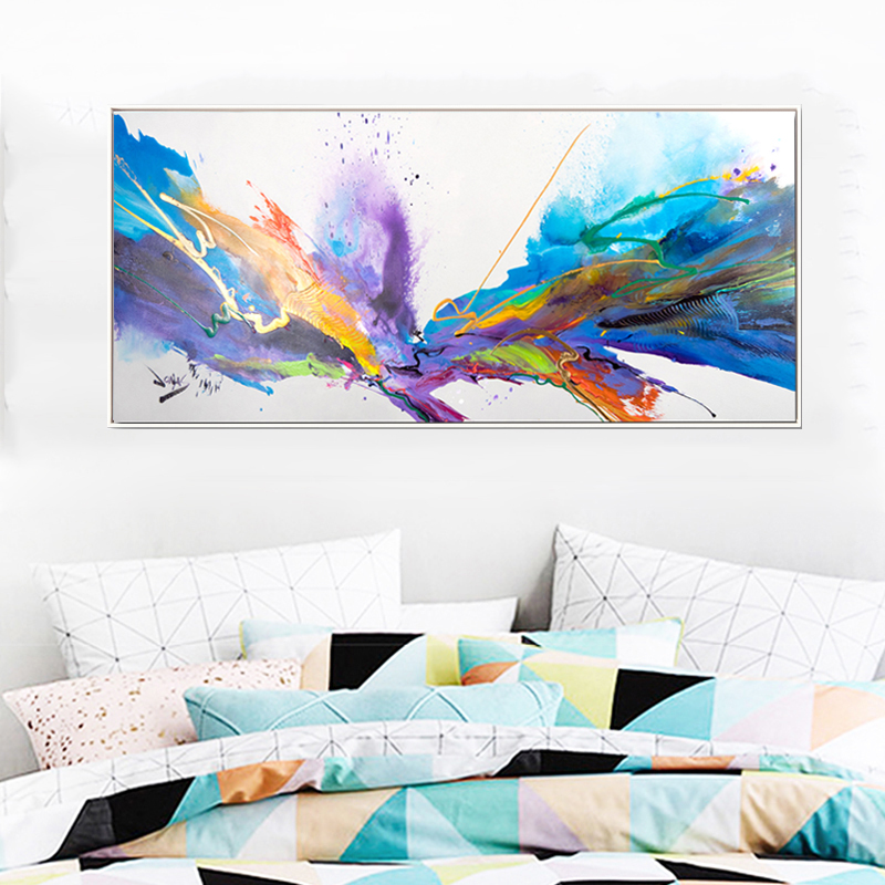 Abstract Art Blueberry Burst Watercolor Blue Canvas Painting Wall Art Prints For Living Room Abstract Clouds Art Prints Poster