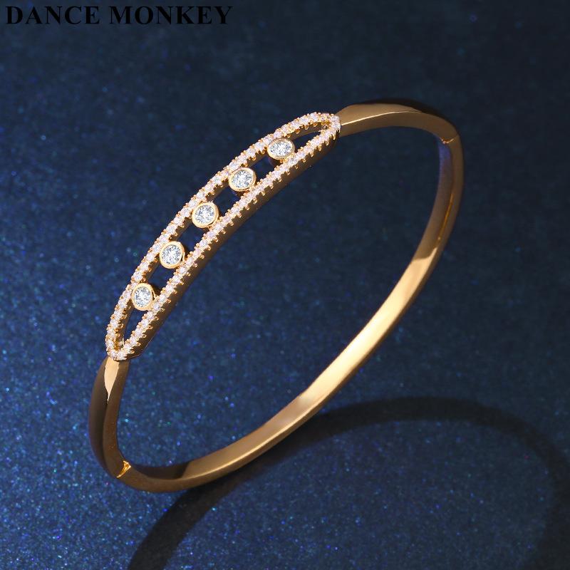 Bangle DANCE MONKEY Exquisite Super Shiny Zircon Inlaid Open Devil's Eye Bracelet Copper 18k Gold
Bangle DANCE MONKEY Exquisite Super Shiny Zircon Inlaid Open Devil's Eye Bracelet Copper 18k Gold