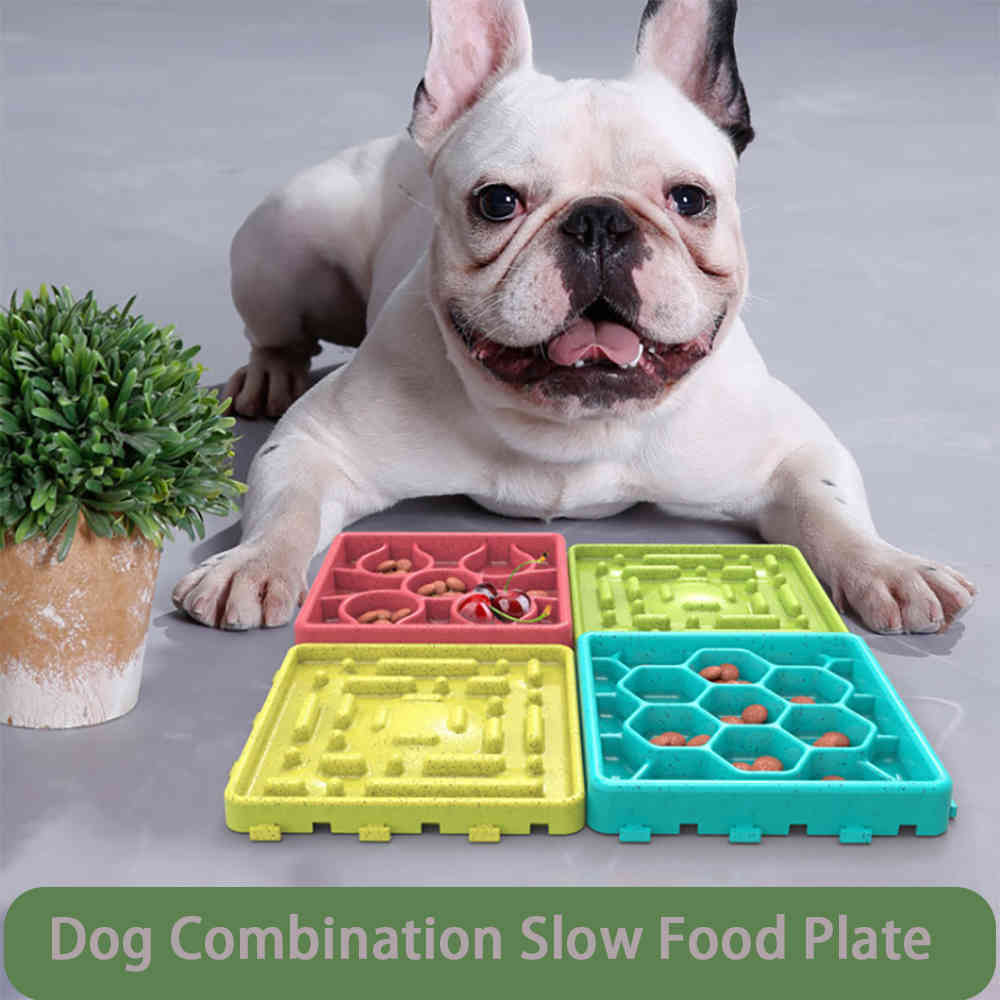 Multicolor Silicone Dog Feeding Lick Mat Slow Down Eating Feeder Plate Fashion Food Bowls For Dogs Prevent Obesity Pet Products