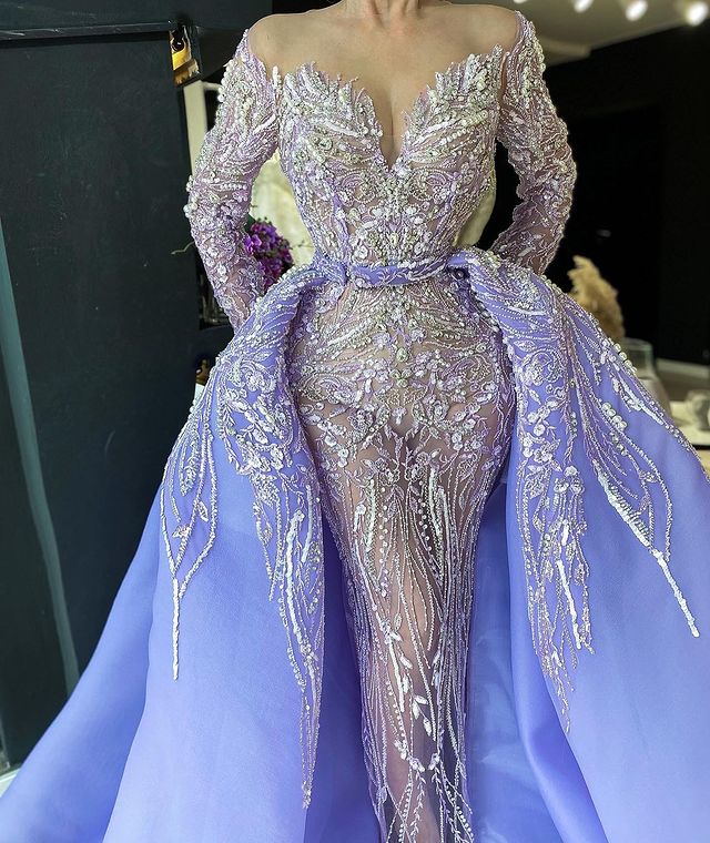 Plus Size Arabic Aso Ebi Luxurious Beaded Crystals Prom Dresses Lace Sheath Evening Formal Party Second Reception Gowns Dress ZJ606